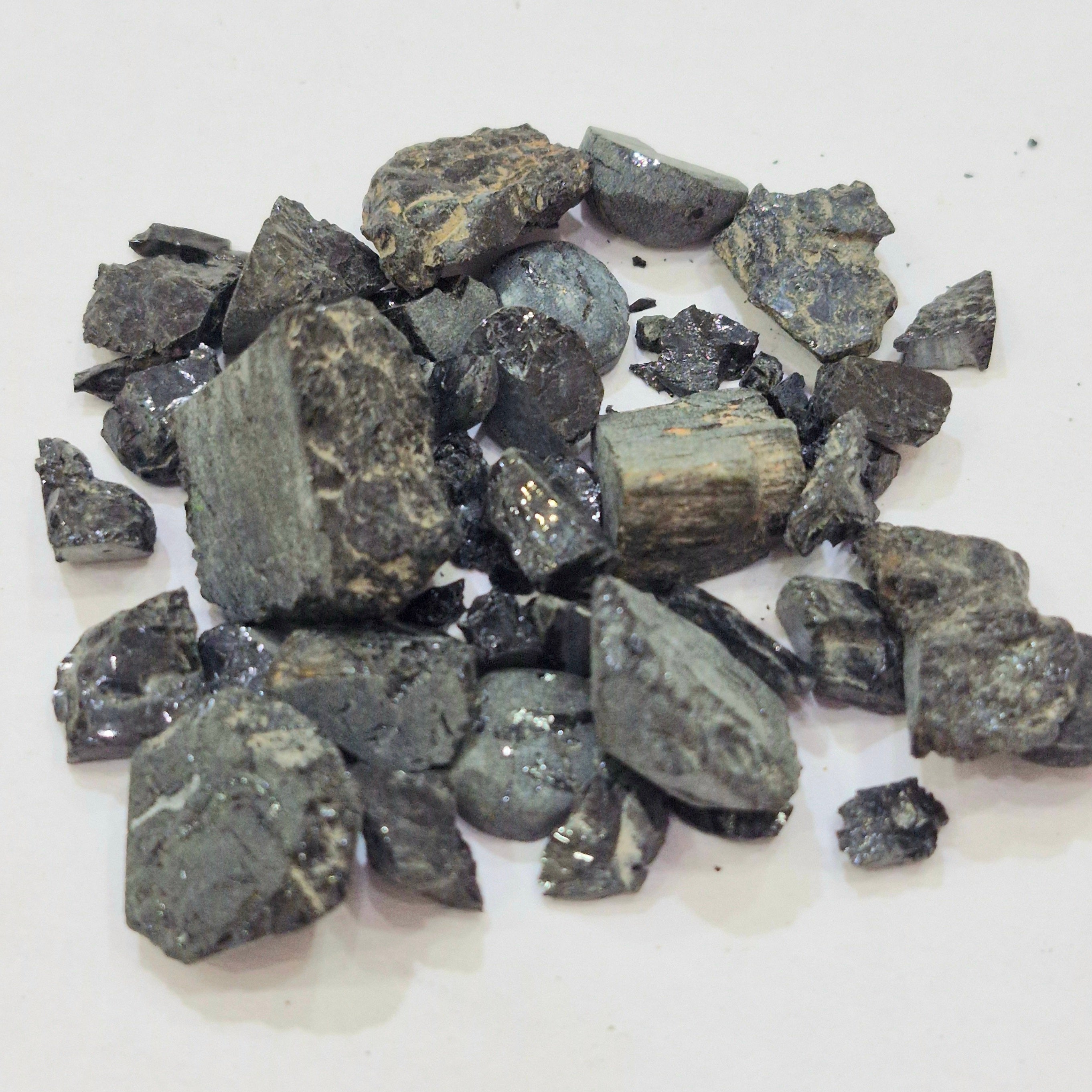 Natural Black Tourmaline Rough | 7-20mm
