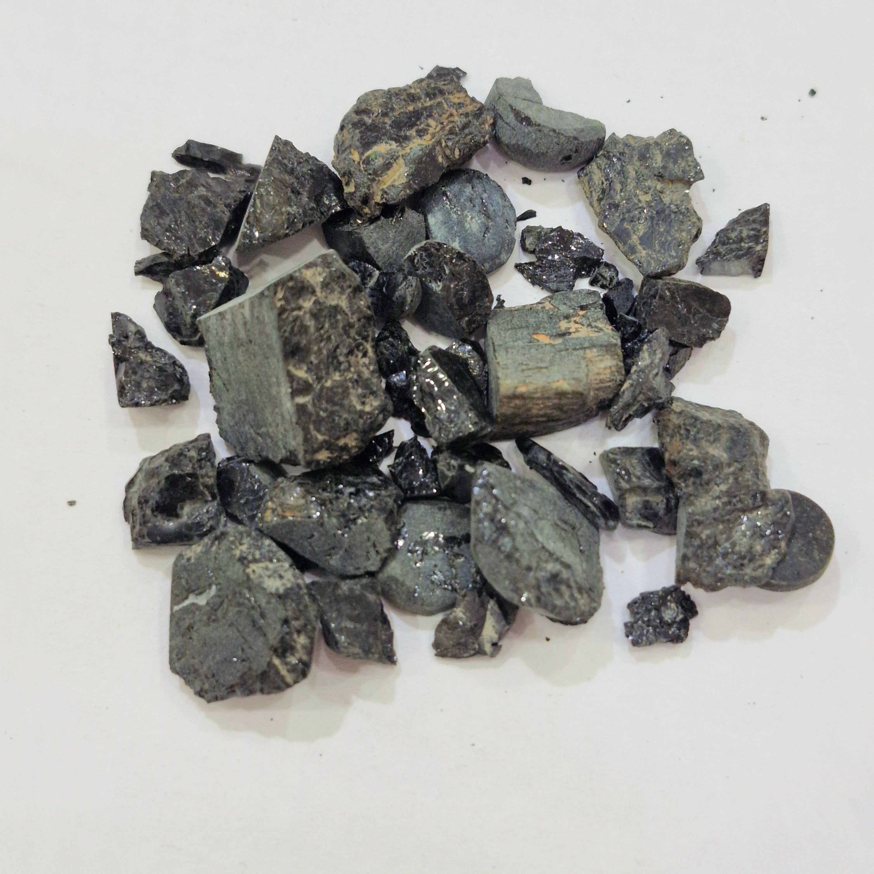 Natural Black Tourmaline Rough | 7-20mm