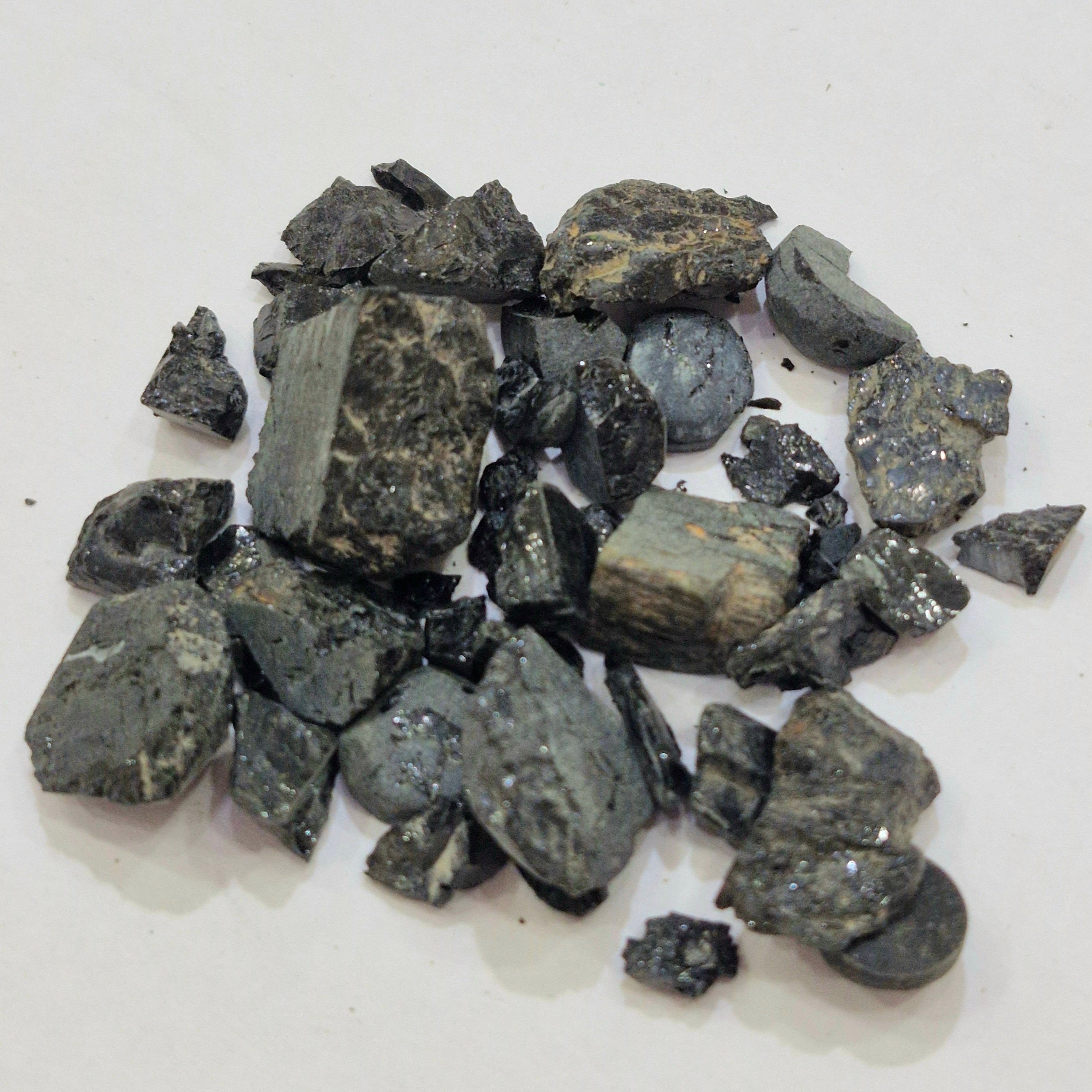 Natural Black Tourmaline Rough | 7-20mm