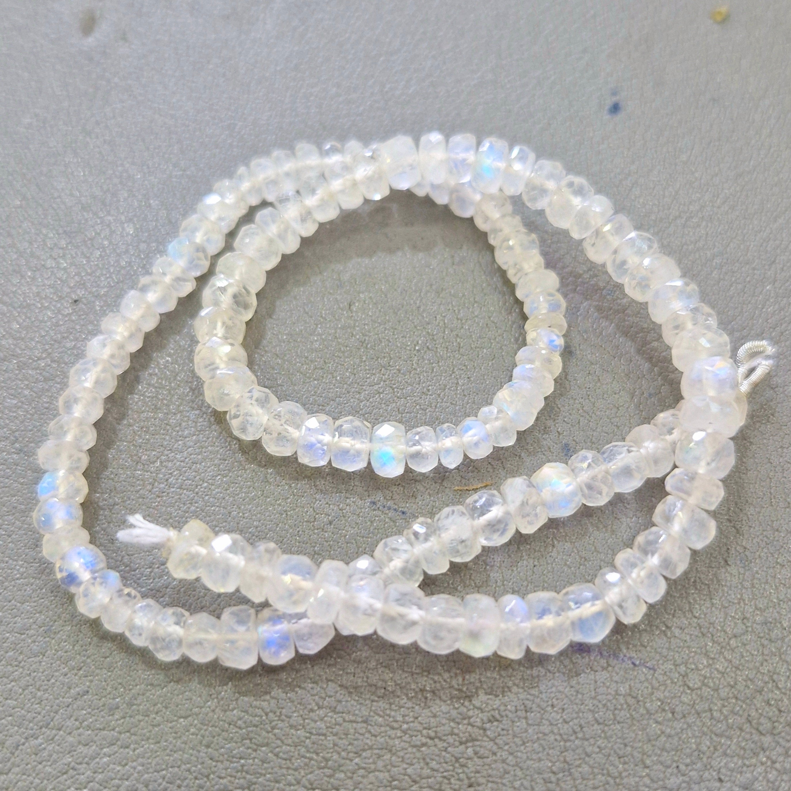 Natural Moonstone Beads Faceted | 4mm 11.5 Inch