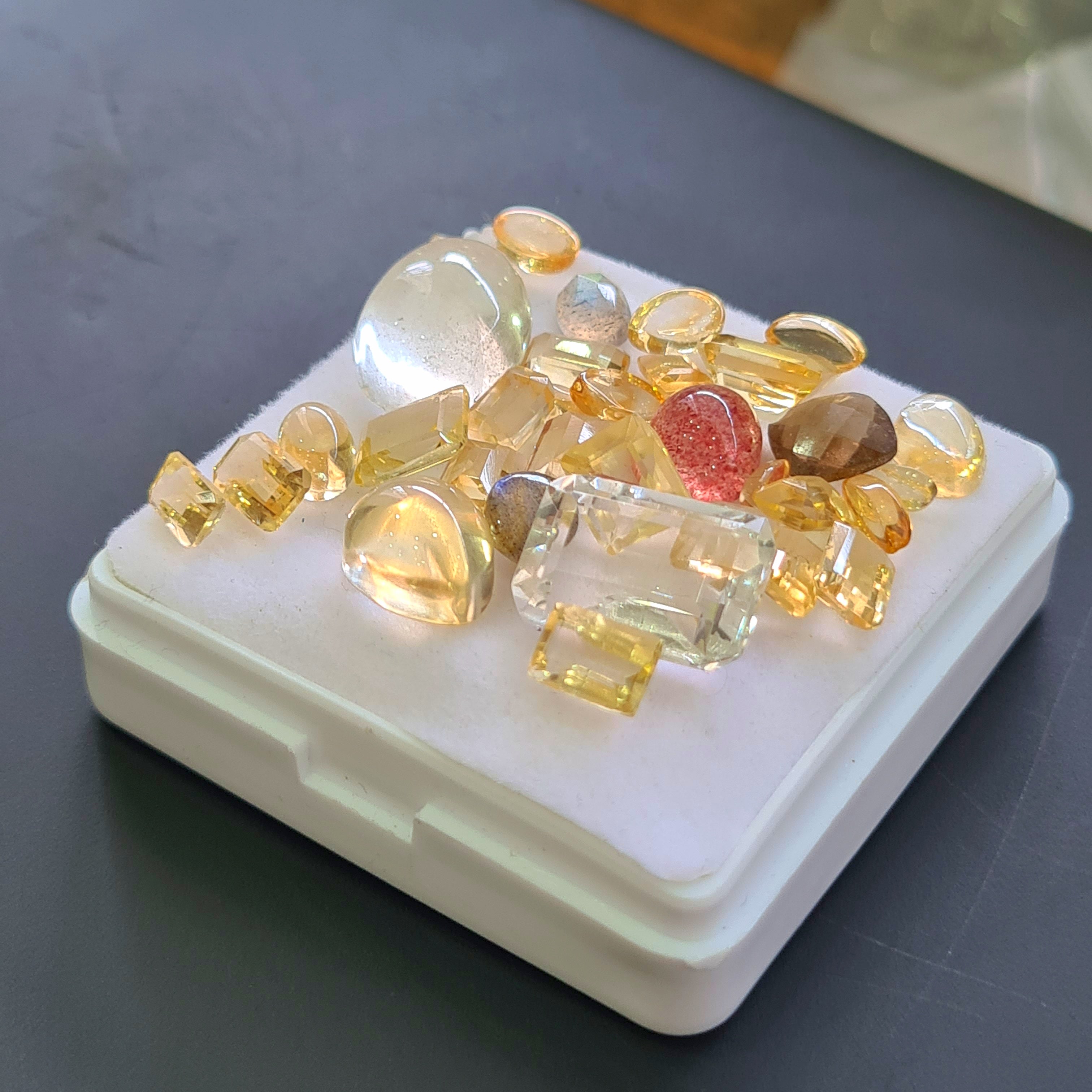 33Pcs Of Natural Mix Gemstone Lot  | Size 5-15mm