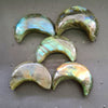 5pcs Natural Labradorite Moon Shape| Size 22-26mm