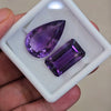 2 Pcs Of Natural  Amethyst Faceted | Mix | Size:23-29mm