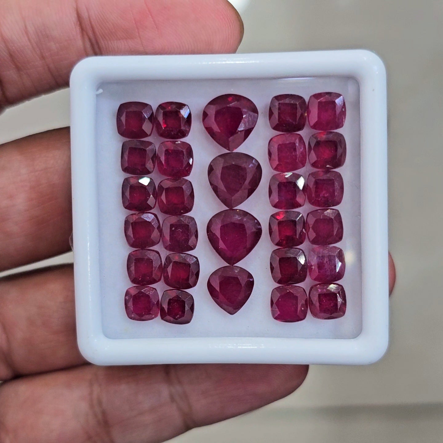 28 Pcs Of Natural Ruby Faceted | mix | Size: 6-9mm