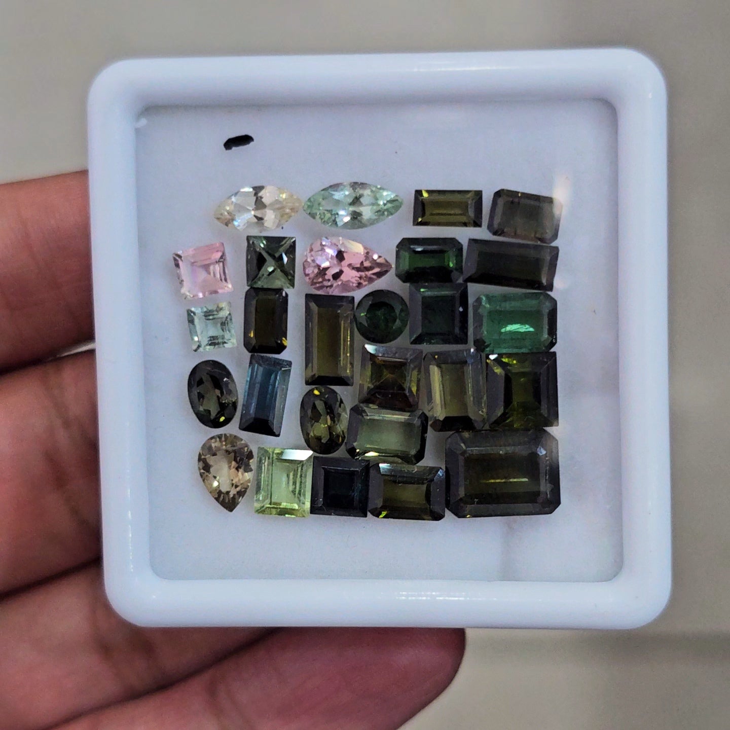 27 Pcs Natural Multi Tourmaline Faceted  | Mix | Size: 4-10mm