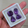 4 Pcs Of Natural  Amethyst Faceted | Mix | Size:15-18mm