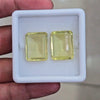 2 Pcs Of Natural Lemon Quartz Faceted | Rectangle | Size: 19x15mm