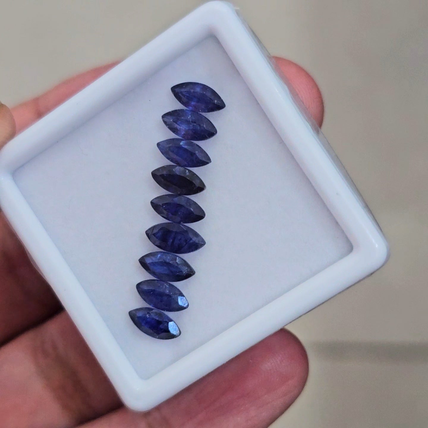 9 Pcs of Natural Blue Sapphire Faceted | Marquise | Size: 8x4mm