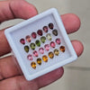 24 Pcs Natural Multi Tourmaline Faceted | Pear | Size:5-6mm