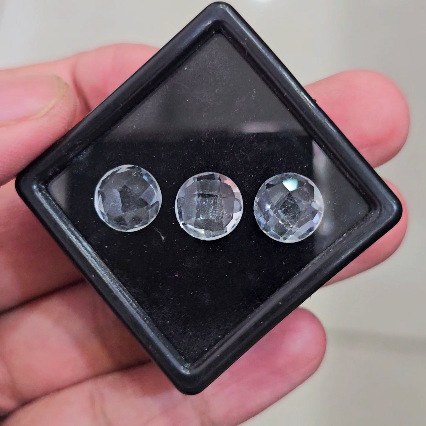 3 Pcs Of Natural Clear Quartz Faceted |Round | Size: 10mm
