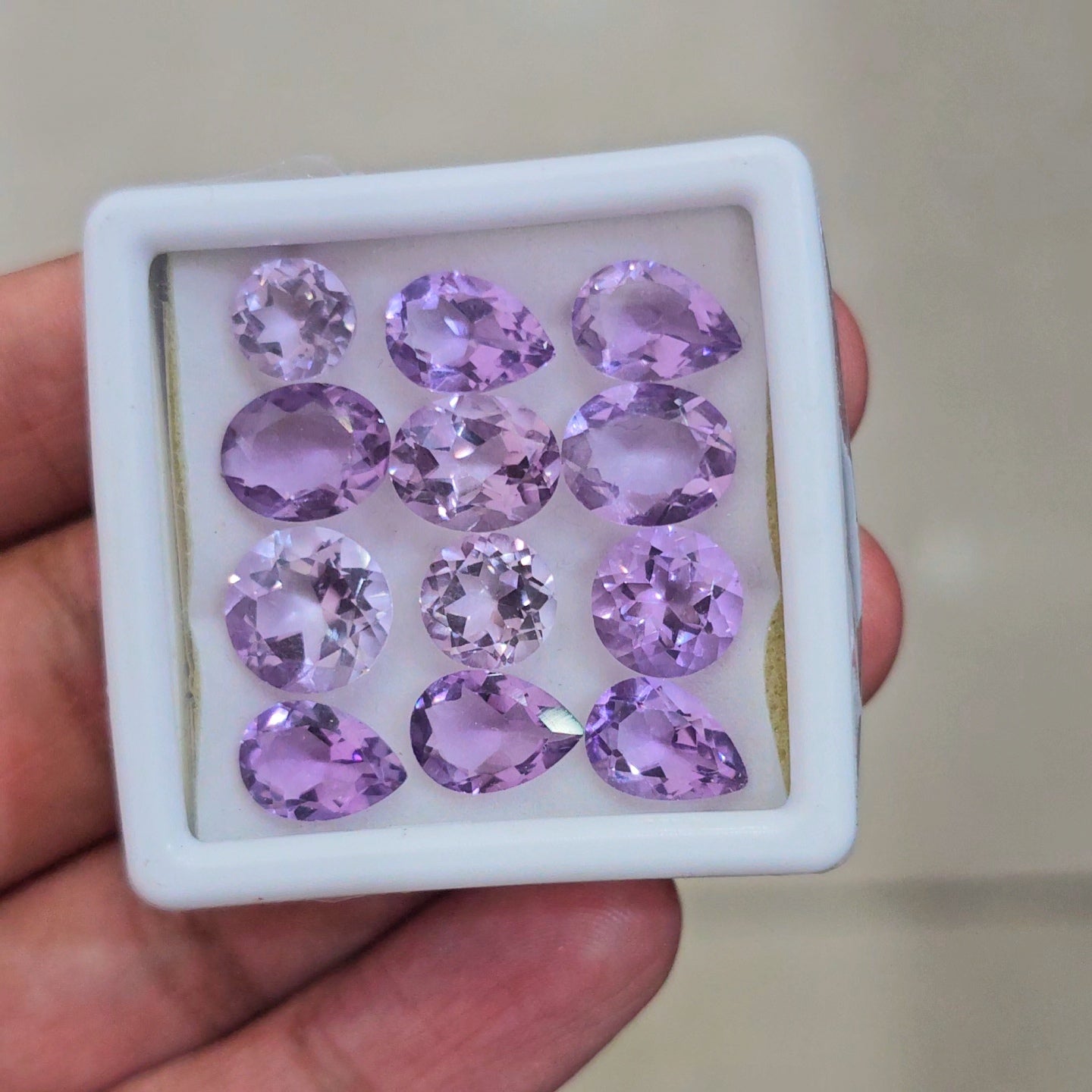 12 Pcs Of Natural Amethyst Faceted | Mix | Size: 7-10mm