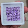 25 Pcs Of Natural Amethyst Faceted | Square | Size: 6mm