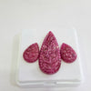 55.1cts Of Natural Ruby Carved  | Pear | Size: 18-37mm | 3pcs