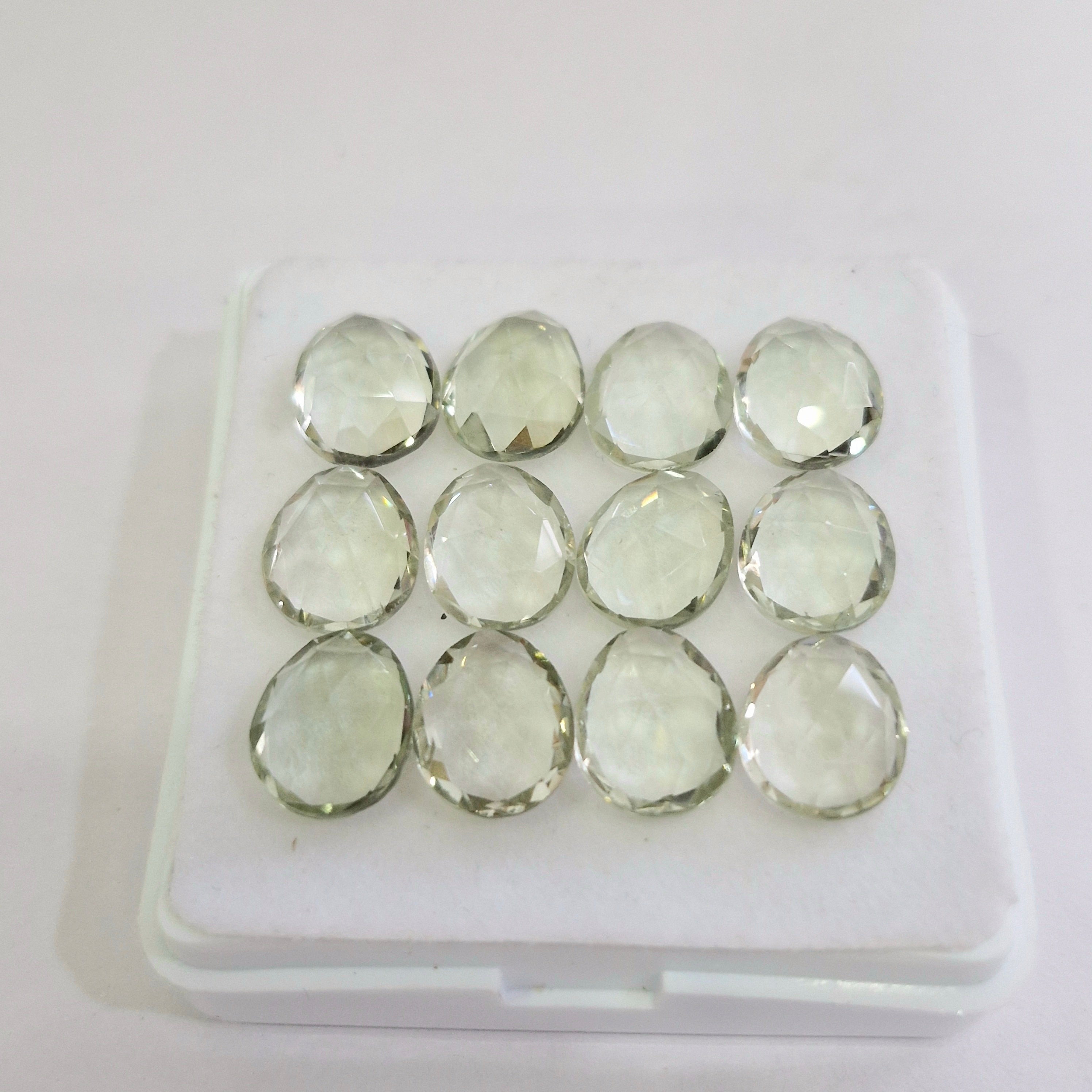 36.4cts Of Natural Prasiolite Faceted | Oval | Size: 11x9mm | 12pcs