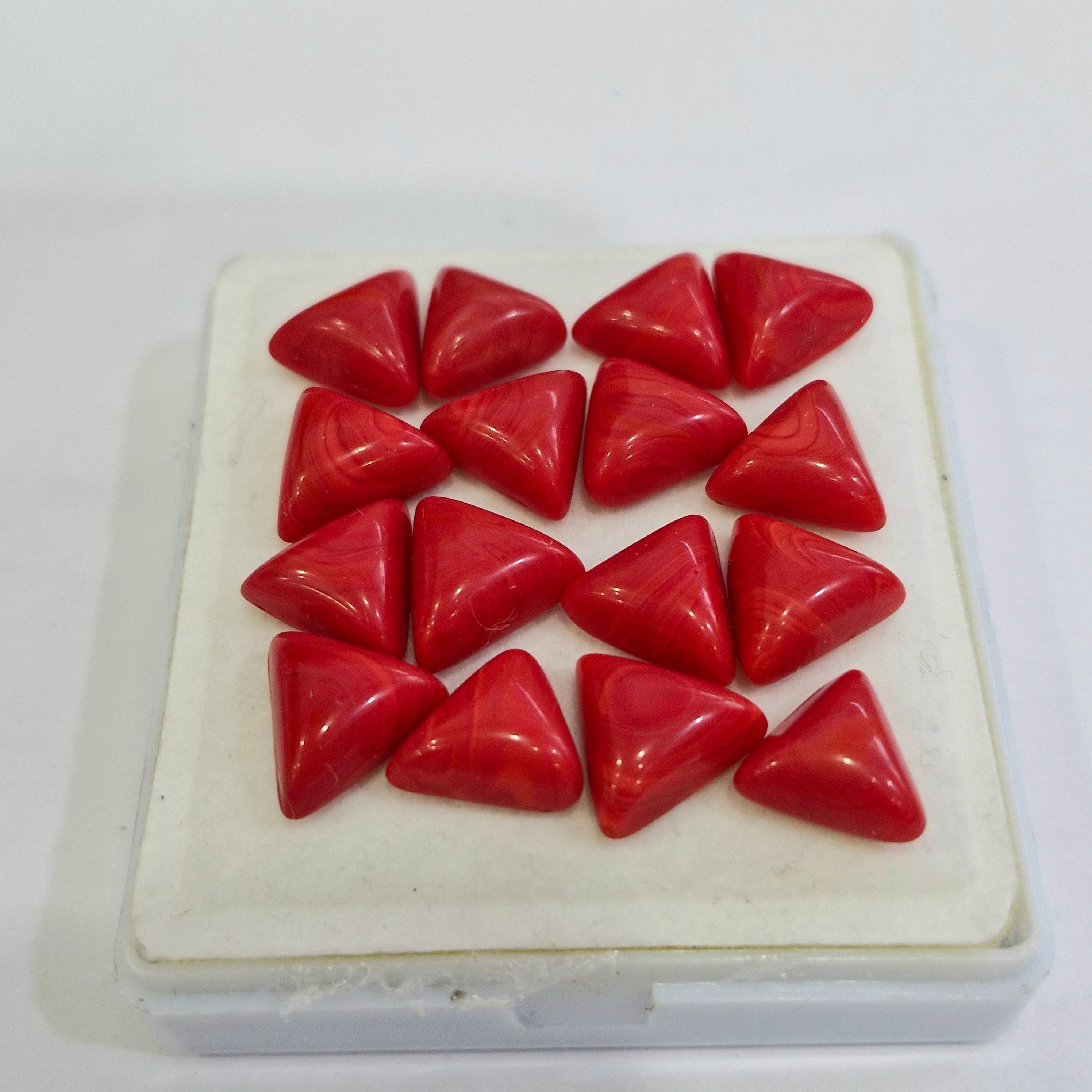 75.7cts Of  Imitation Coral | Trillion | Size: 12x12mm | 16pcs