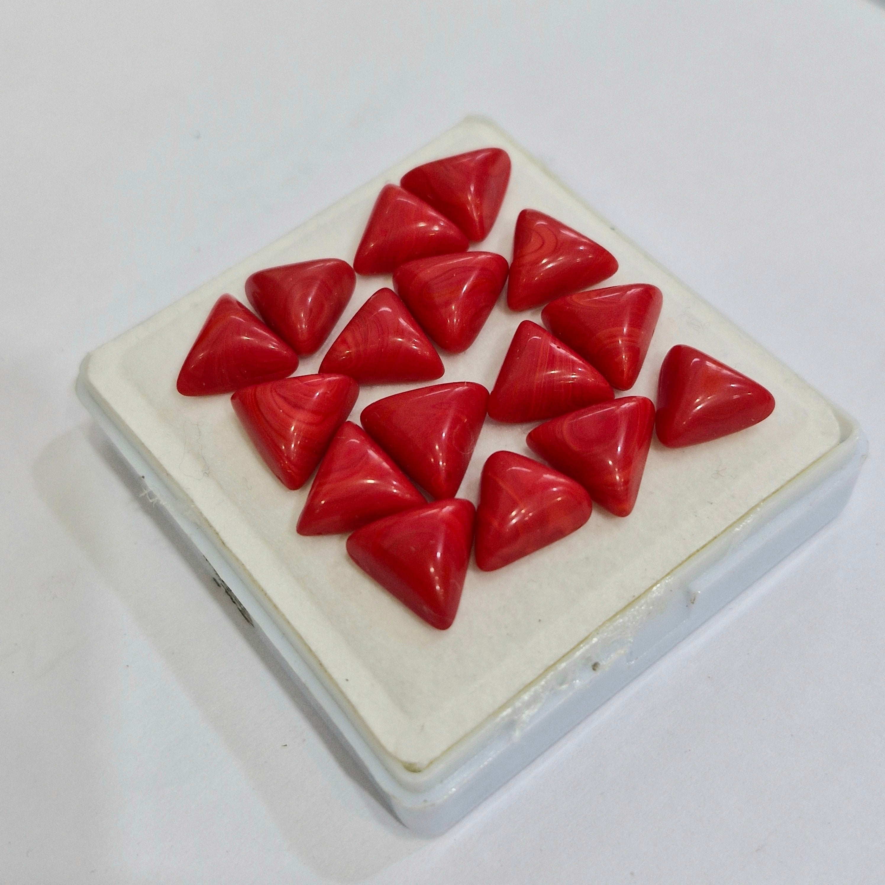 75.7cts Of  Imitation Coral | Trillion | Size: 12x12mm | 16pcs