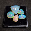 24.7cts Of  Natural Ethiopian Opal Cabochon  | Mix | Size: 10-16mm | 5pcs