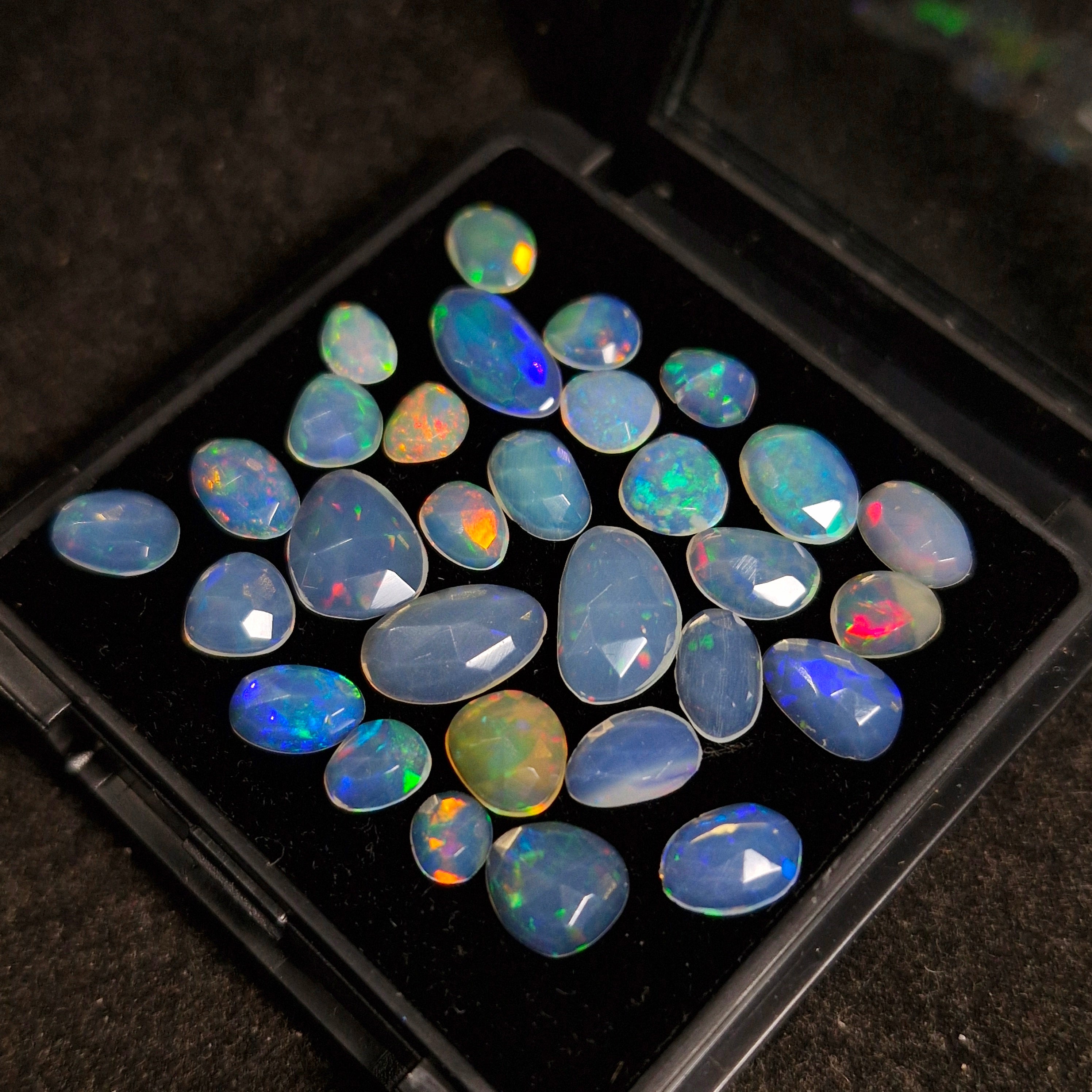 12.5cts Of  Natural Ethiopian Opal Rose cut  | Fancy | Size: 5-11mm | 30pc