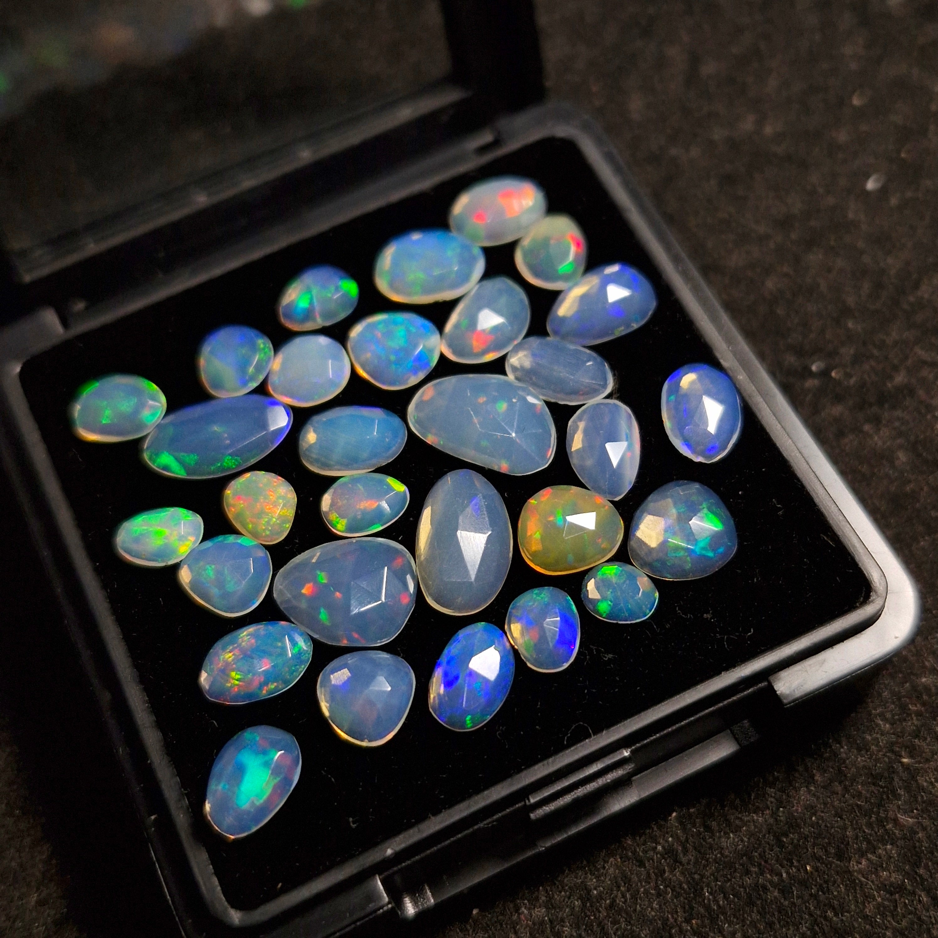 12.5cts Of  Natural Ethiopian Opal Rose cut  | Fancy | Size: 5-11mm | 30pc