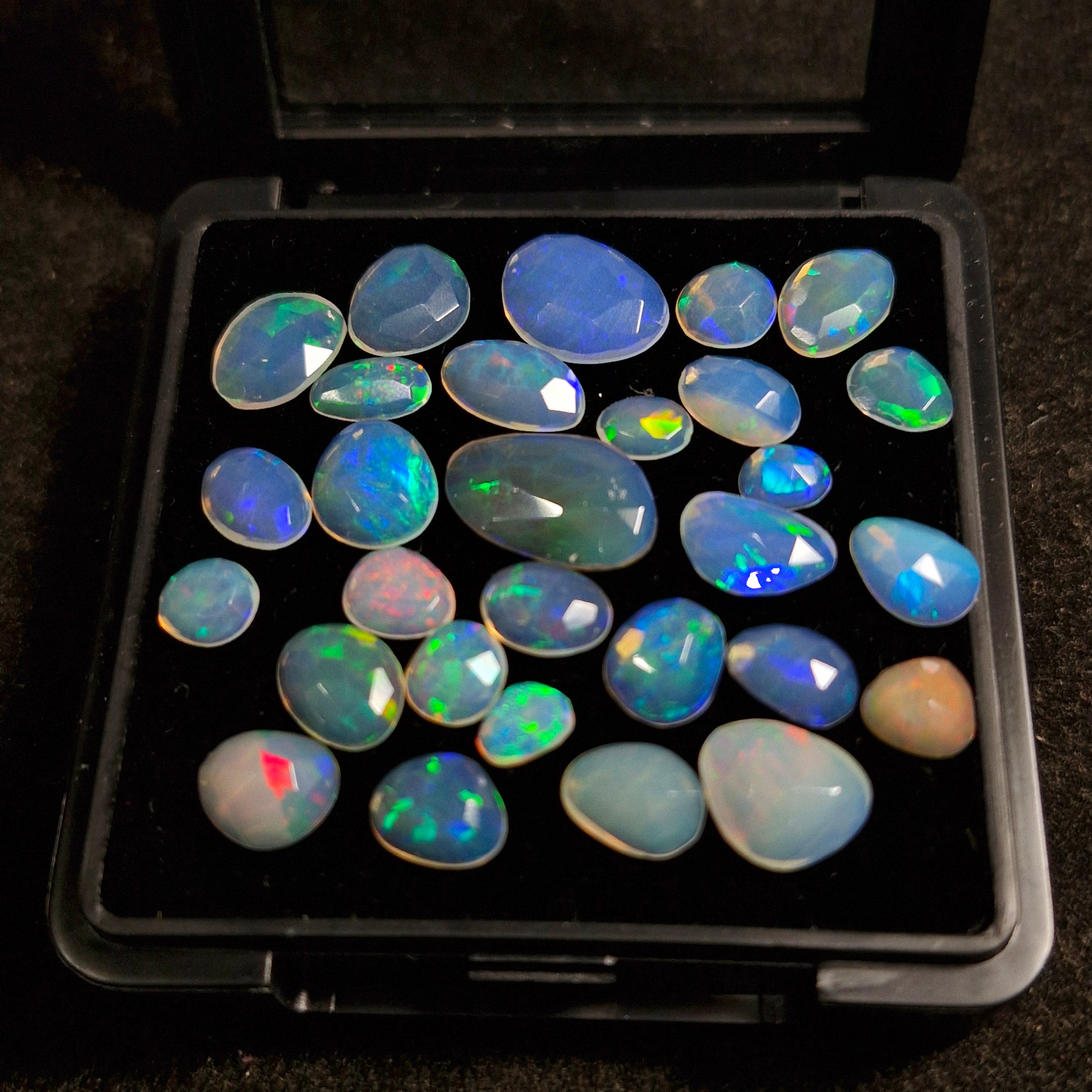 14.2cts Of  Natural Ethiopian Opal Rose cut  | Fancy | Size: 5-13mm | 29pc