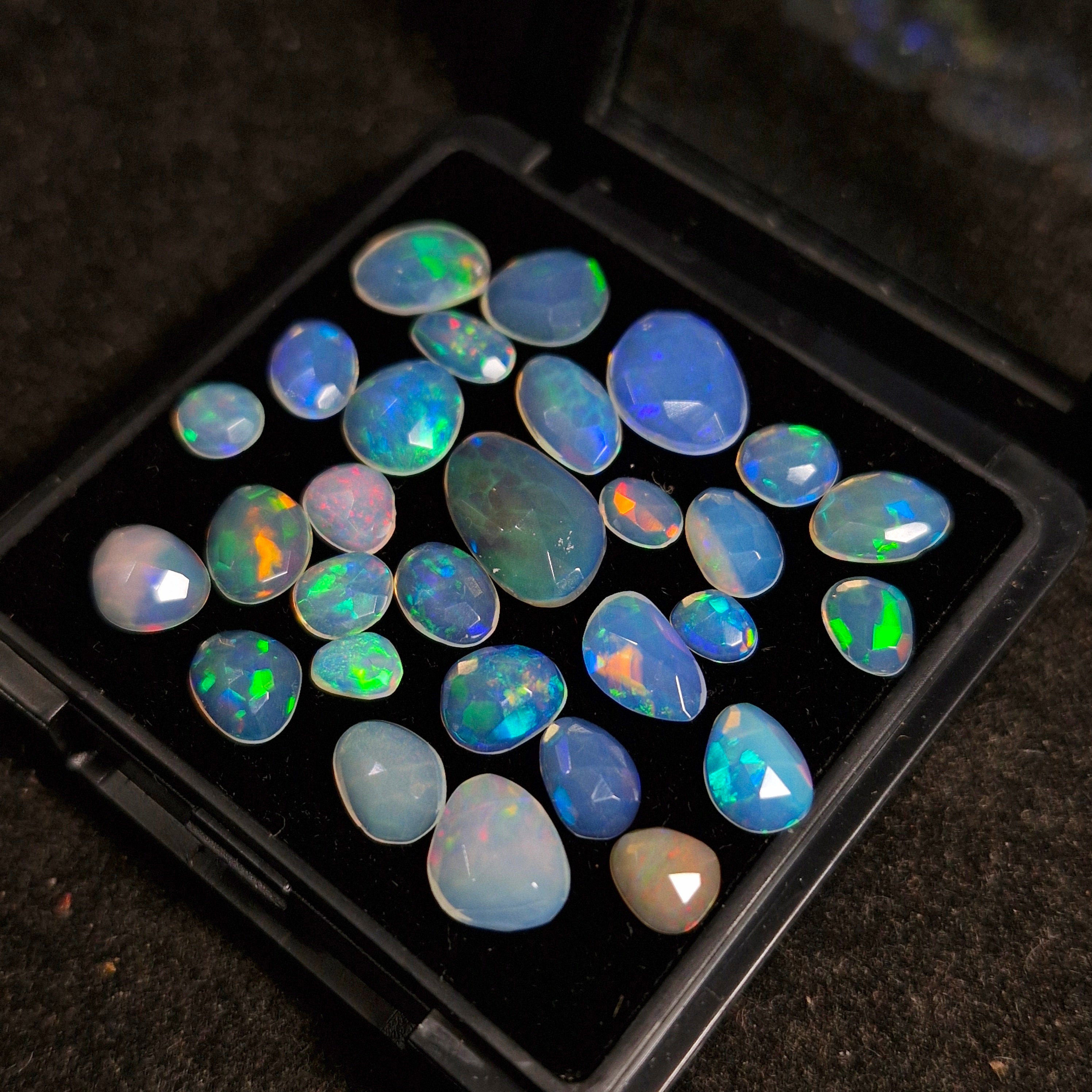 14.2cts Of  Natural Ethiopian Opal Rose cut  | Fancy | Size: 5-13mm | 29pc