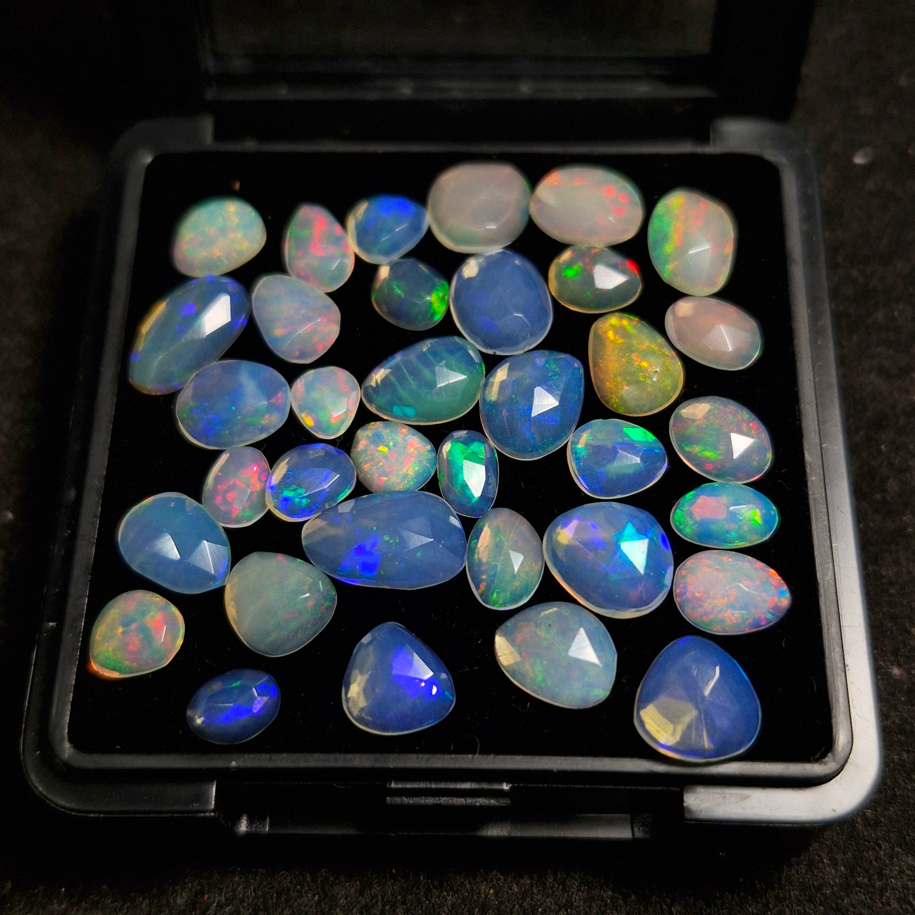 14.8cts Of  Natural Ethiopian Opal Rose cut  | Fancy | Size: 5-11mm | 35pc