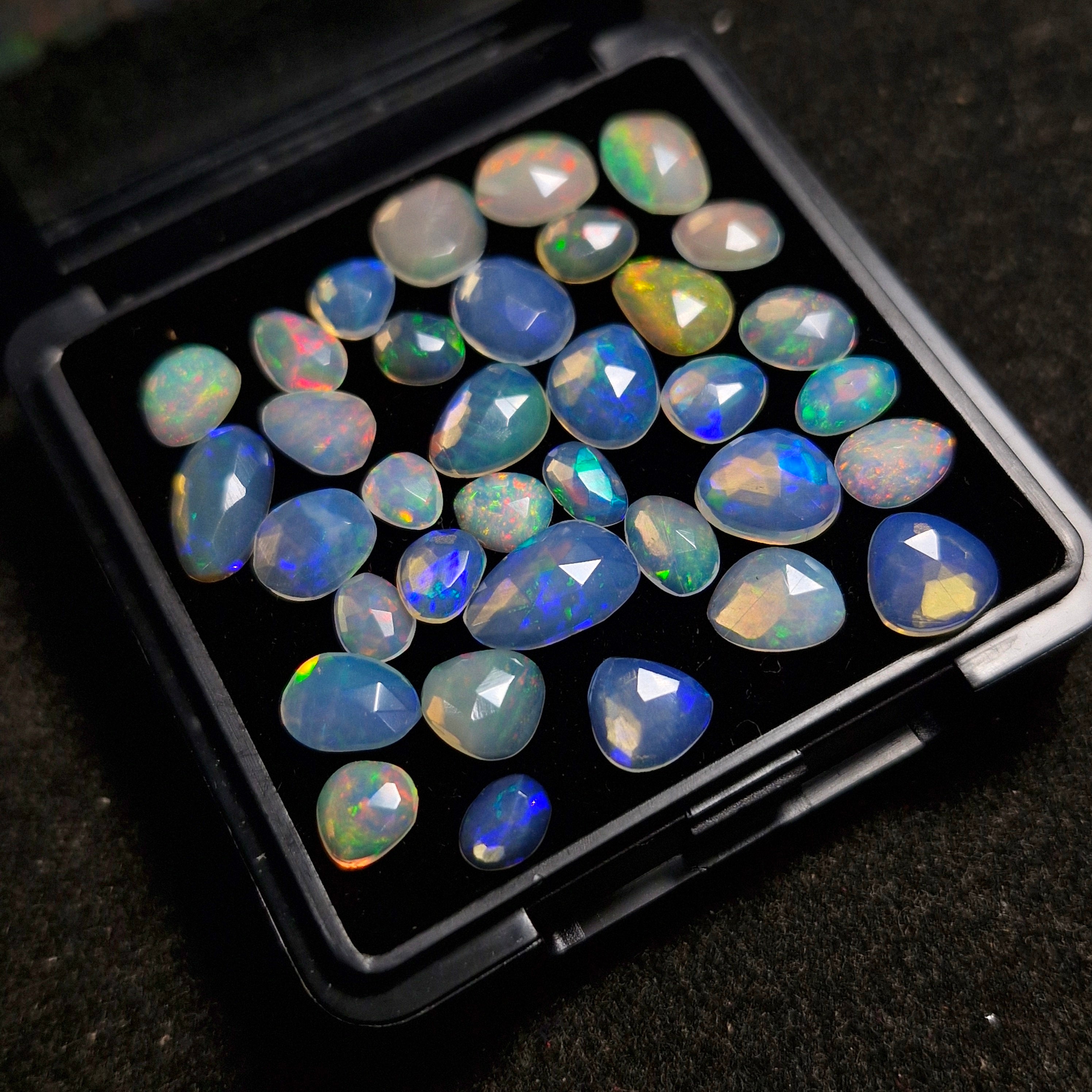 14.8cts Of  Natural Ethiopian Opal Rose cut  | Fancy | Size: 5-11mm | 35pc