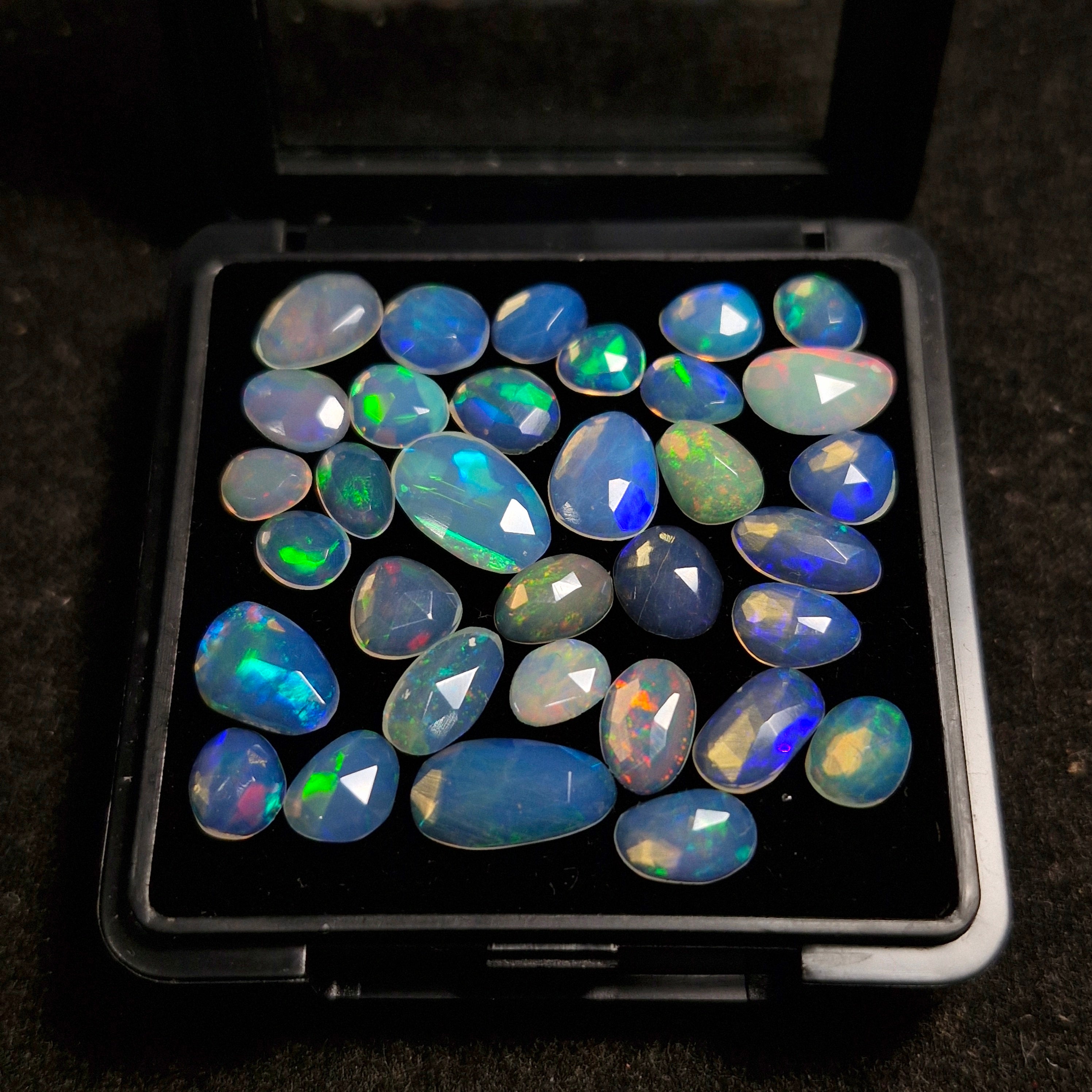 15.4cts Of  Natural Ethiopian Opal Rose cut  | Fancy | Size: 6-12mm | 33pc