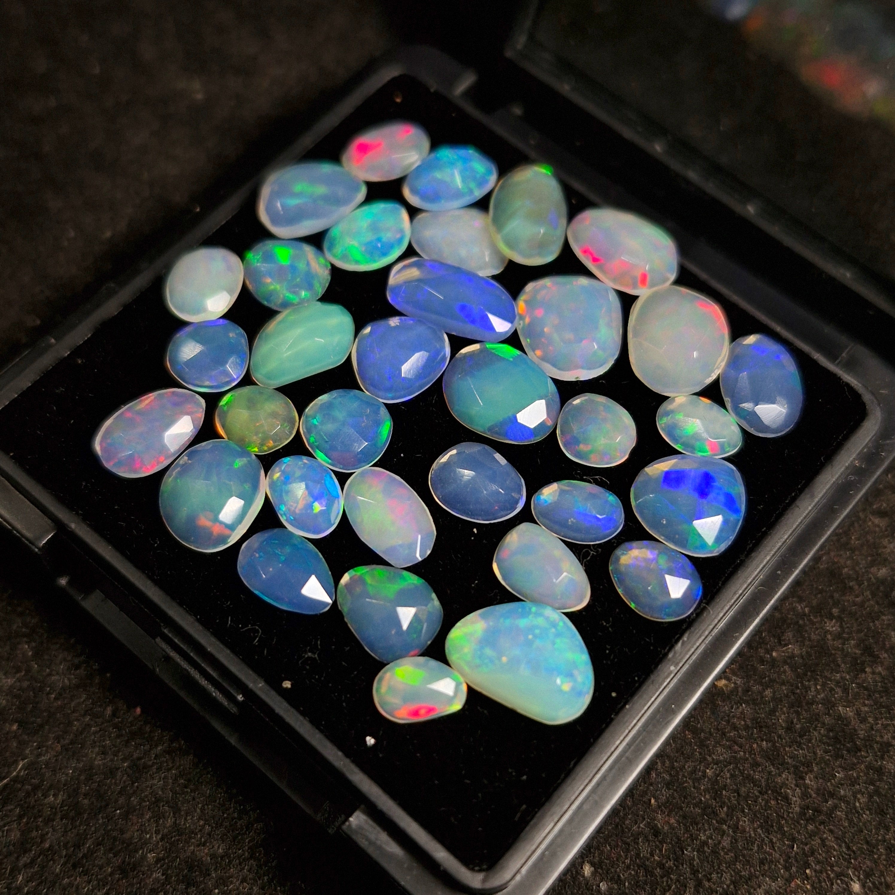 16.5cts Of  Natural Ethiopian Opal Rose cut  | Fancy | Size: 6-13mm | 35pc
