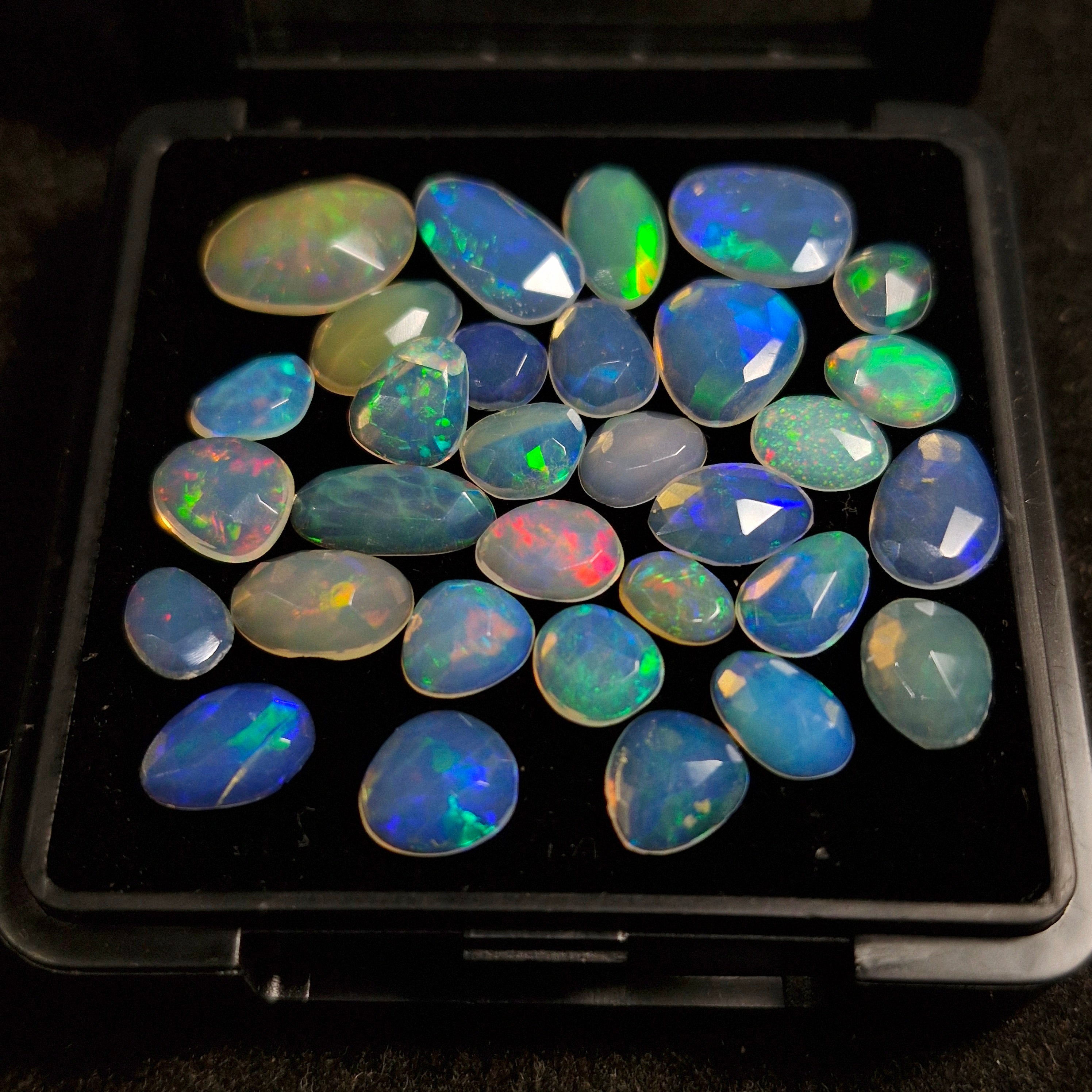 15cts Of  Natural Ethiopian Opal Rose cut  | Fancy | Size: 8-12mm | 31pc