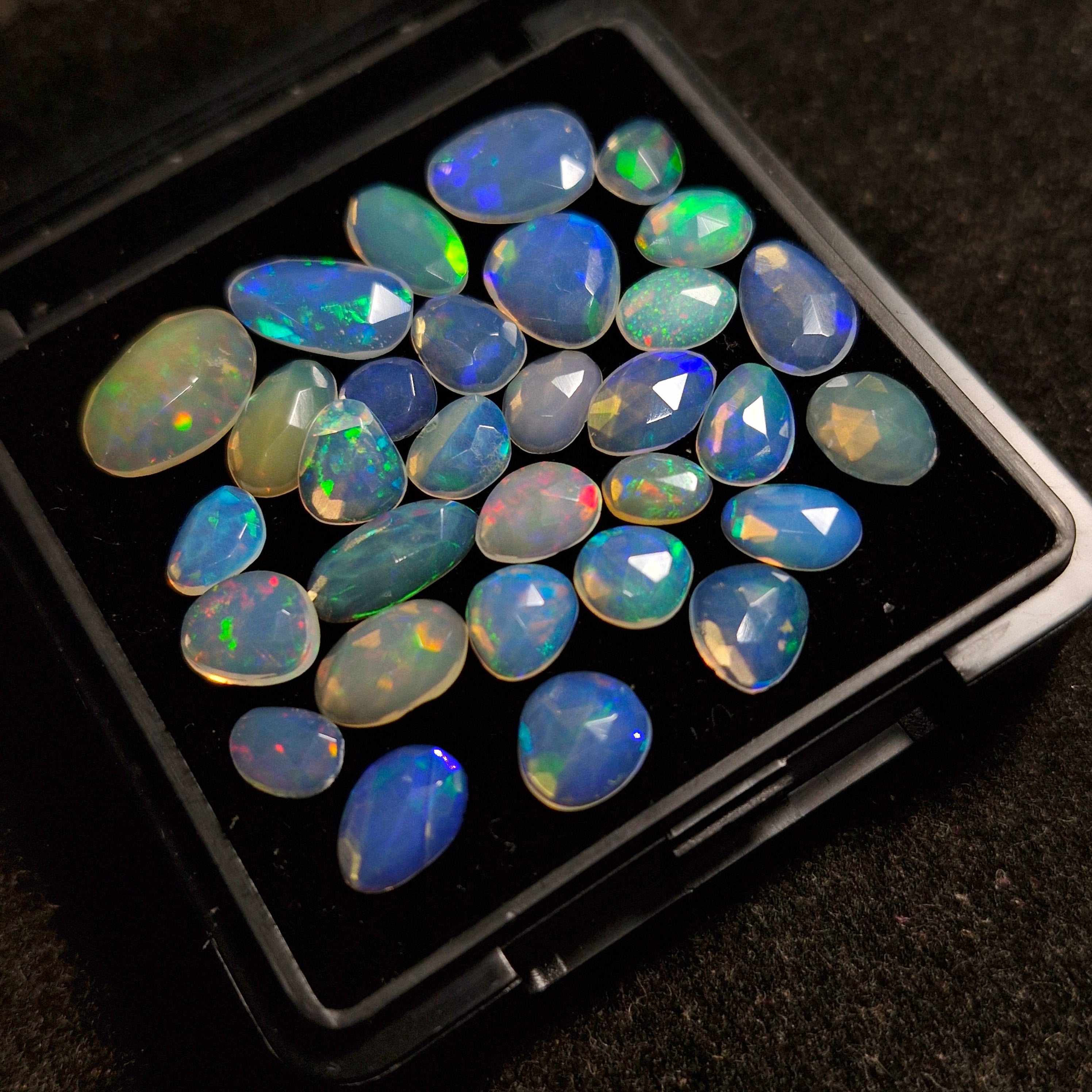 15cts Of  Natural Ethiopian Opal Rose cut  | Fancy | Size: 8-12mm | 31pc