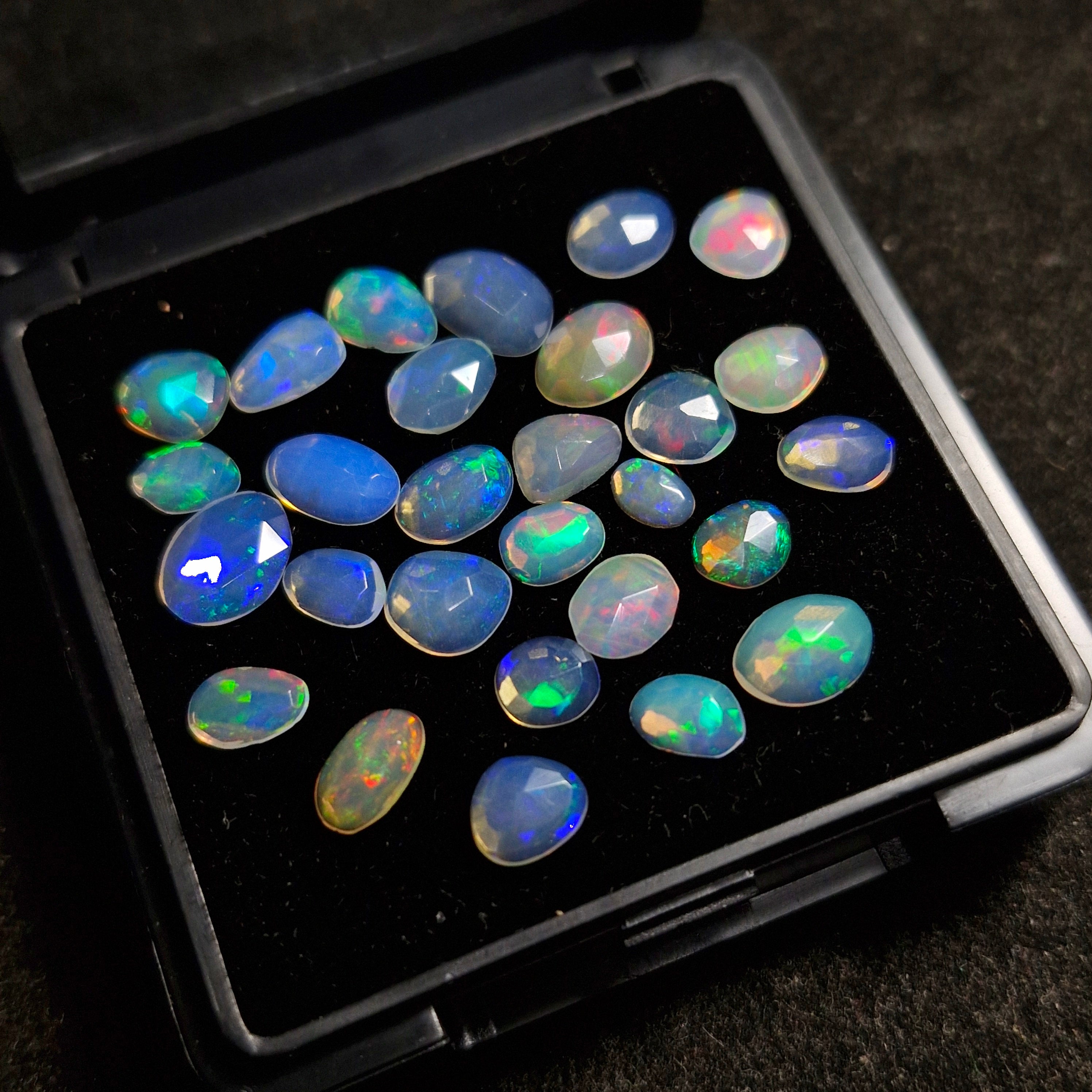 8.5cts Of  Natural Ethiopian Opal Rose cut  | Fancy | Size: 5-8mm | 28pc