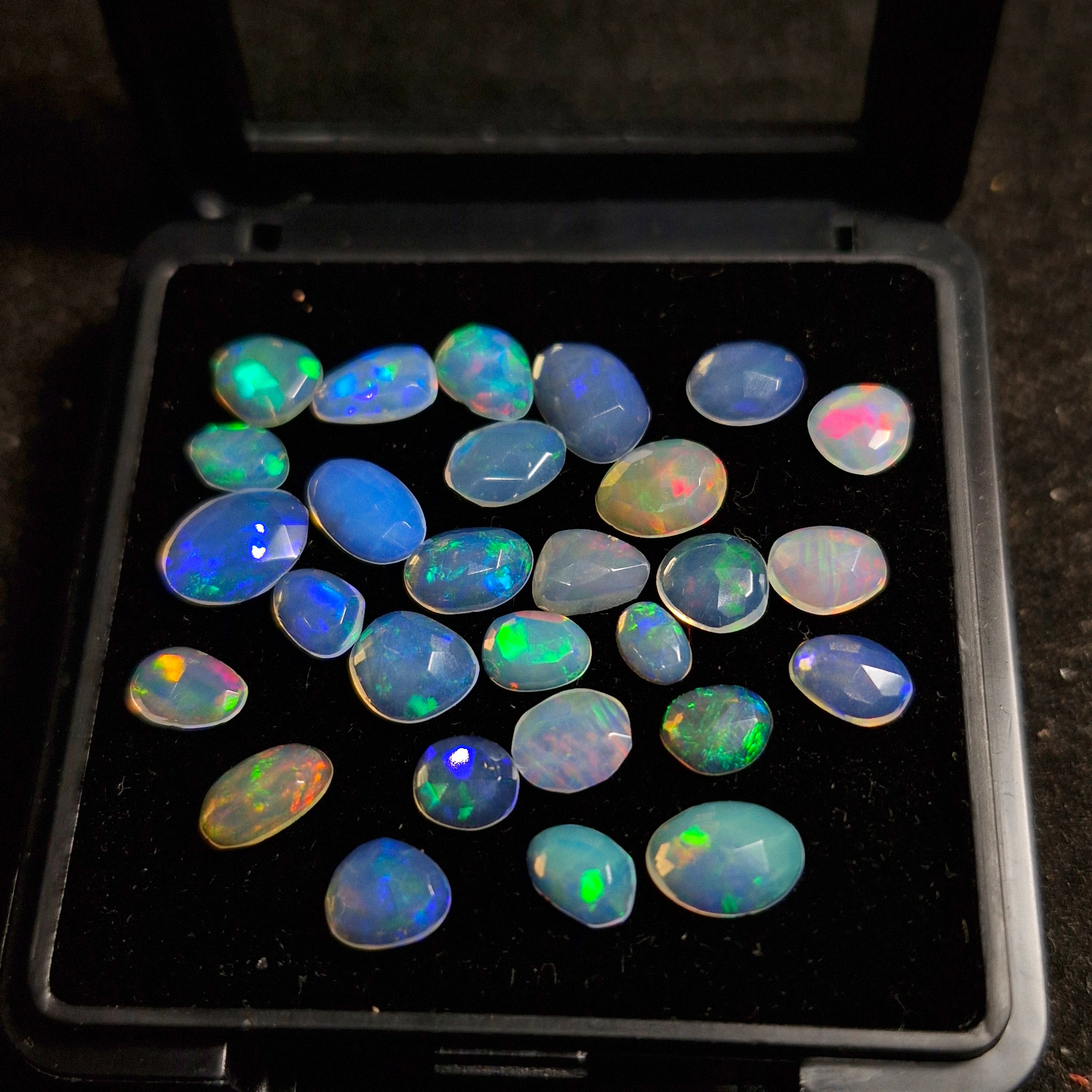 8.5cts Of  Natural Ethiopian Opal Rose cut  | Fancy | Size: 5-8mm | 28pc