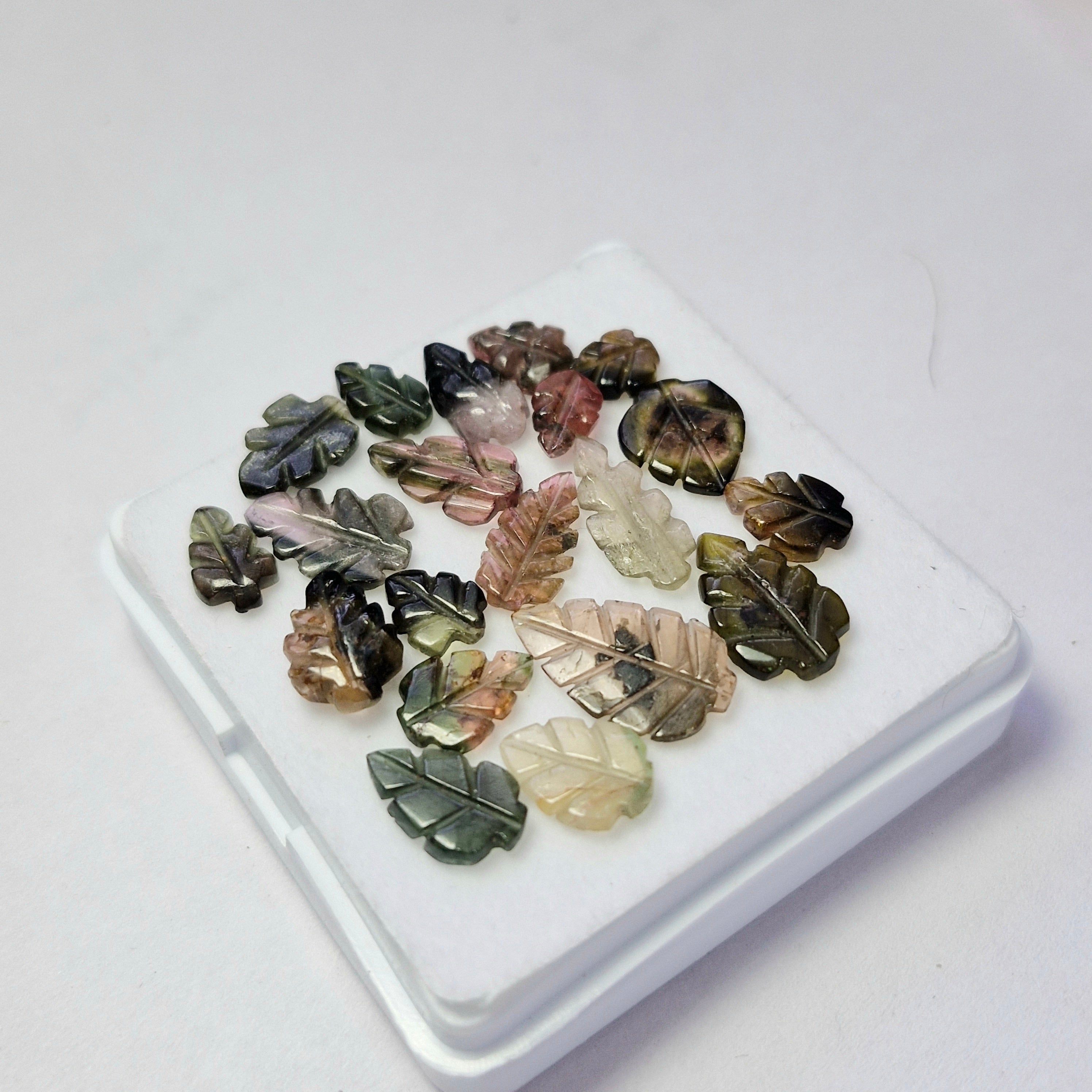 21.6cts Of  Natural Tourmaline Leaf   | Size: 7-16mm | 20pcs