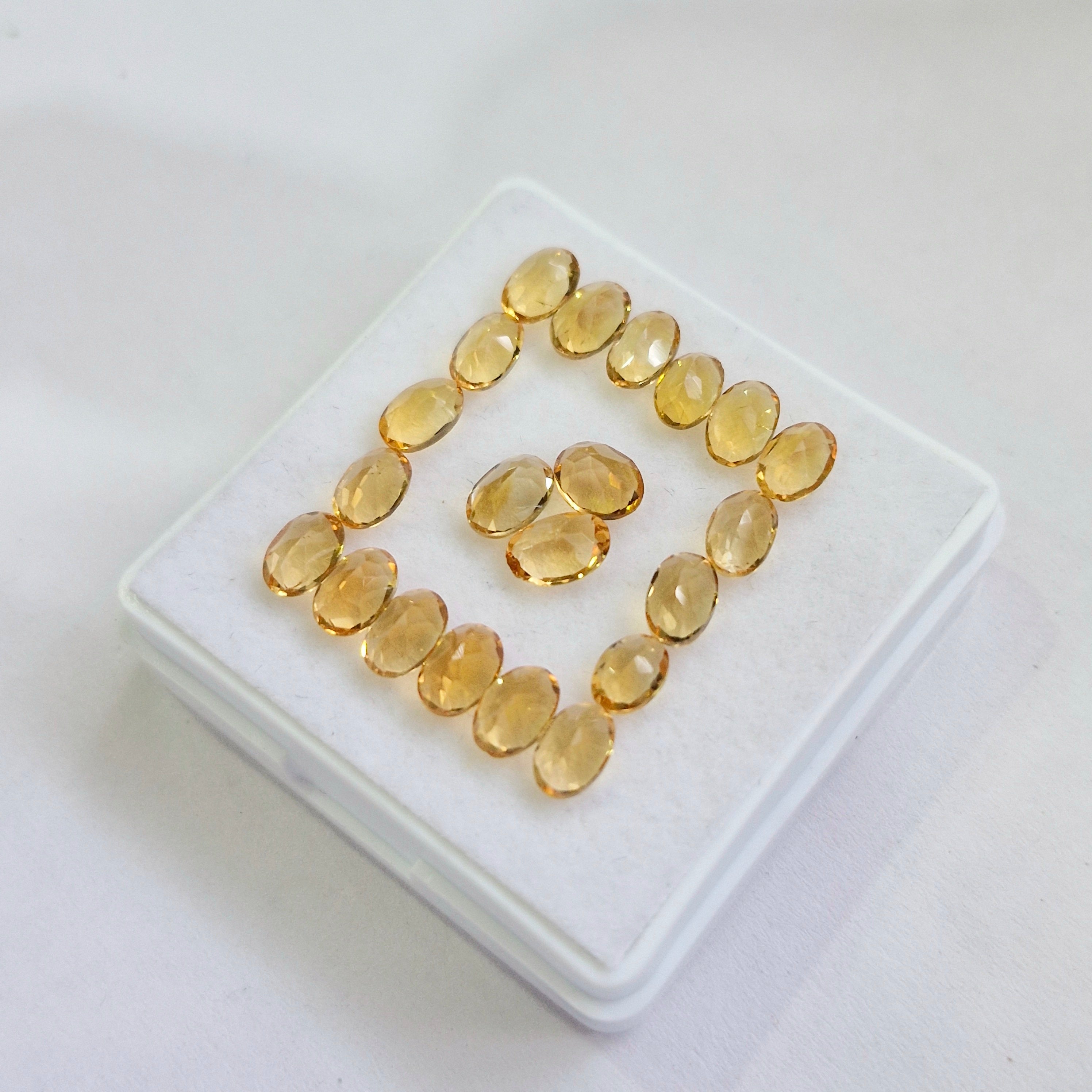 9.3cts Of  Natural Citrine Faceted  | Oval | Size: 6x4mm | 21pcs