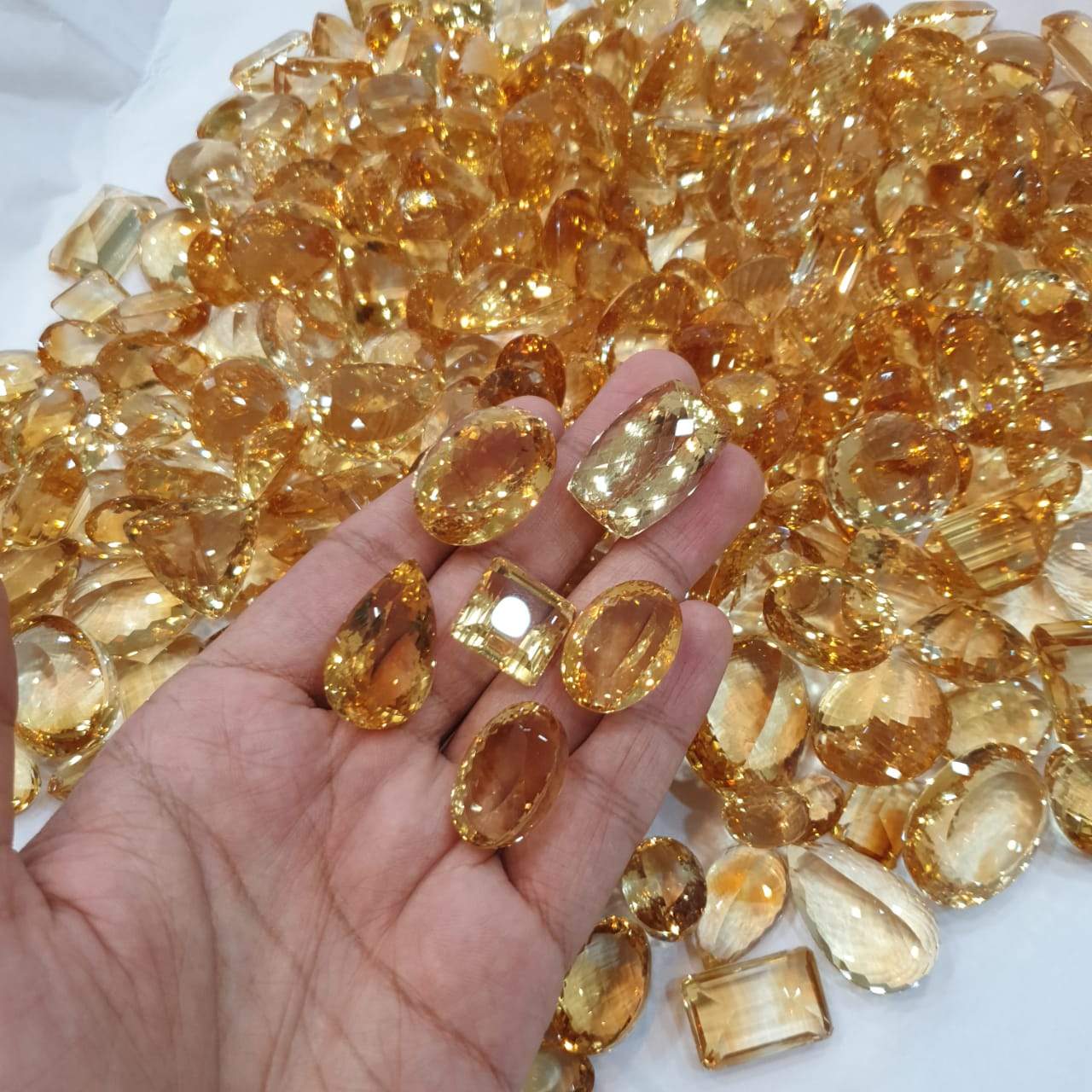 5 Pcs of Large Citrine Gemstones RANDOM - The LabradoriteKing