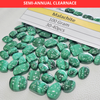 100 Grams Natural Malachite Cabochons | 12–25mm | 30–40 Pcs | Rich Green Gemstones