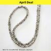 White Diamond Uncut Beads | 3-6mm 14 Inches | with Certificate - The LabradoriteKing