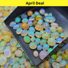 Limited Deal | 30 Pcs Opal cabochon from 4mm to 9mm assorted sizes - The LabradoriteKing