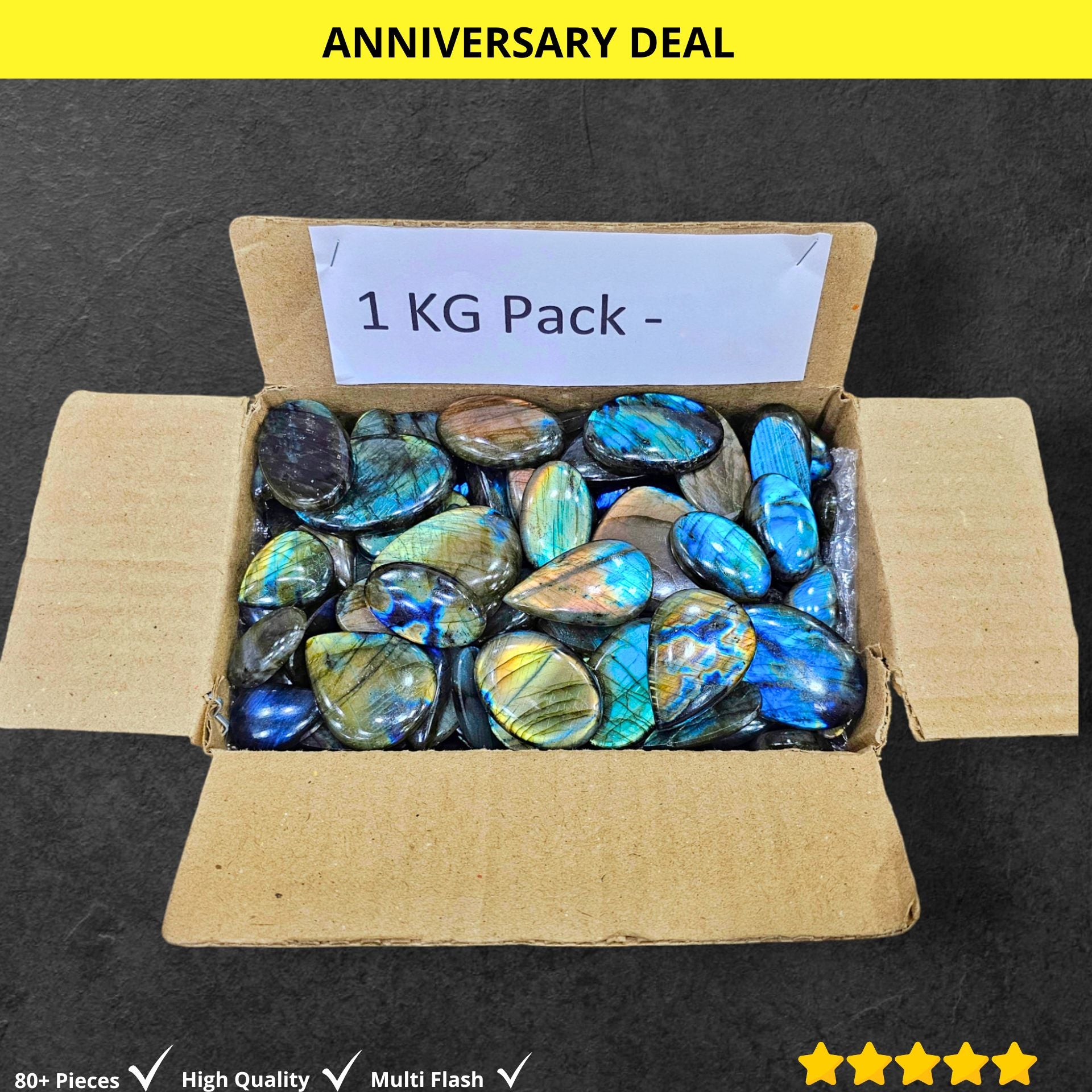 Wholesale🔥 Labradorite Cabochons V2.0 | Flashy High quality slabs 1-3"Inches | 80-100 pcs