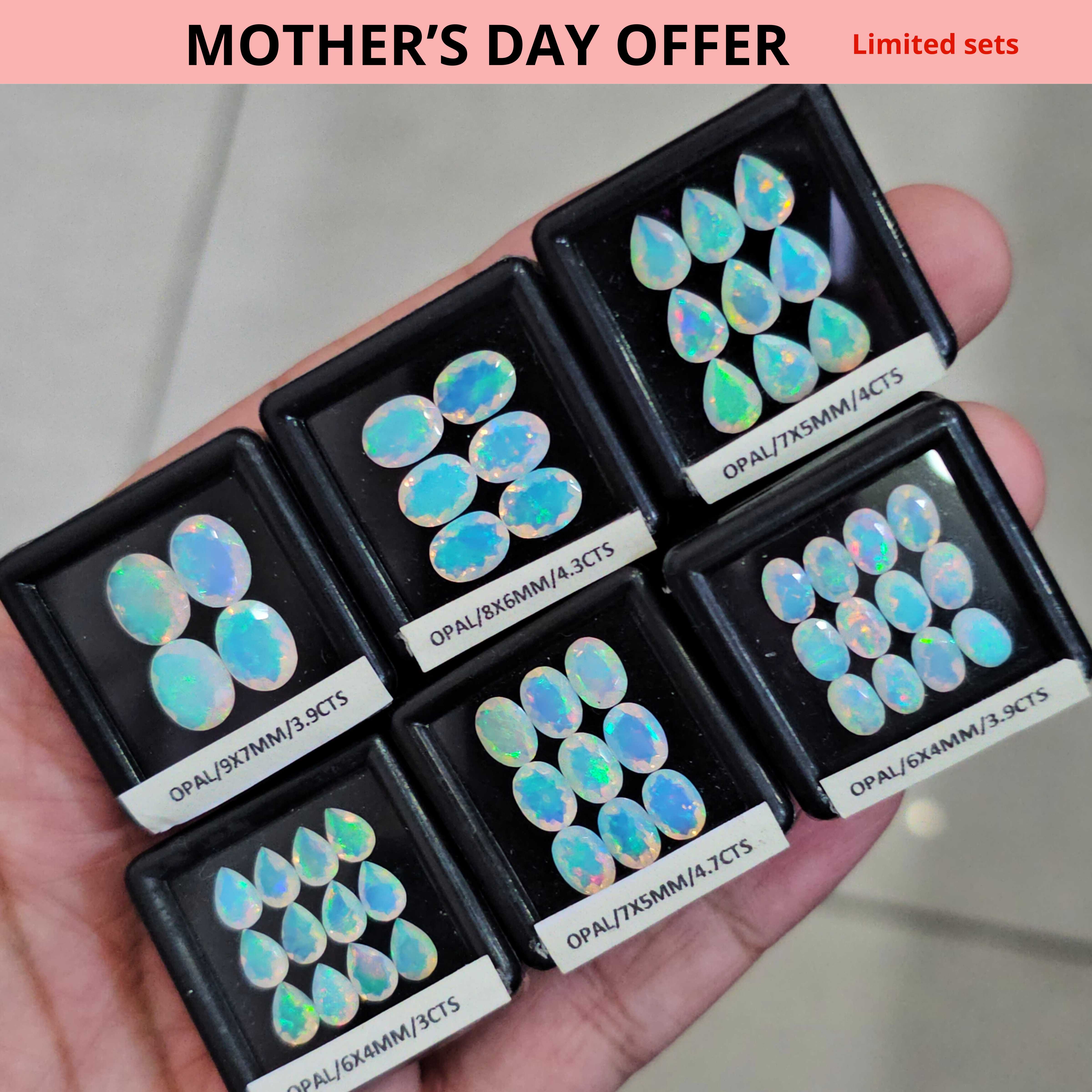 6 Box of Faceted Natural Opal | 6mm to 9mm | Comes with Box - The LabradoriteKing