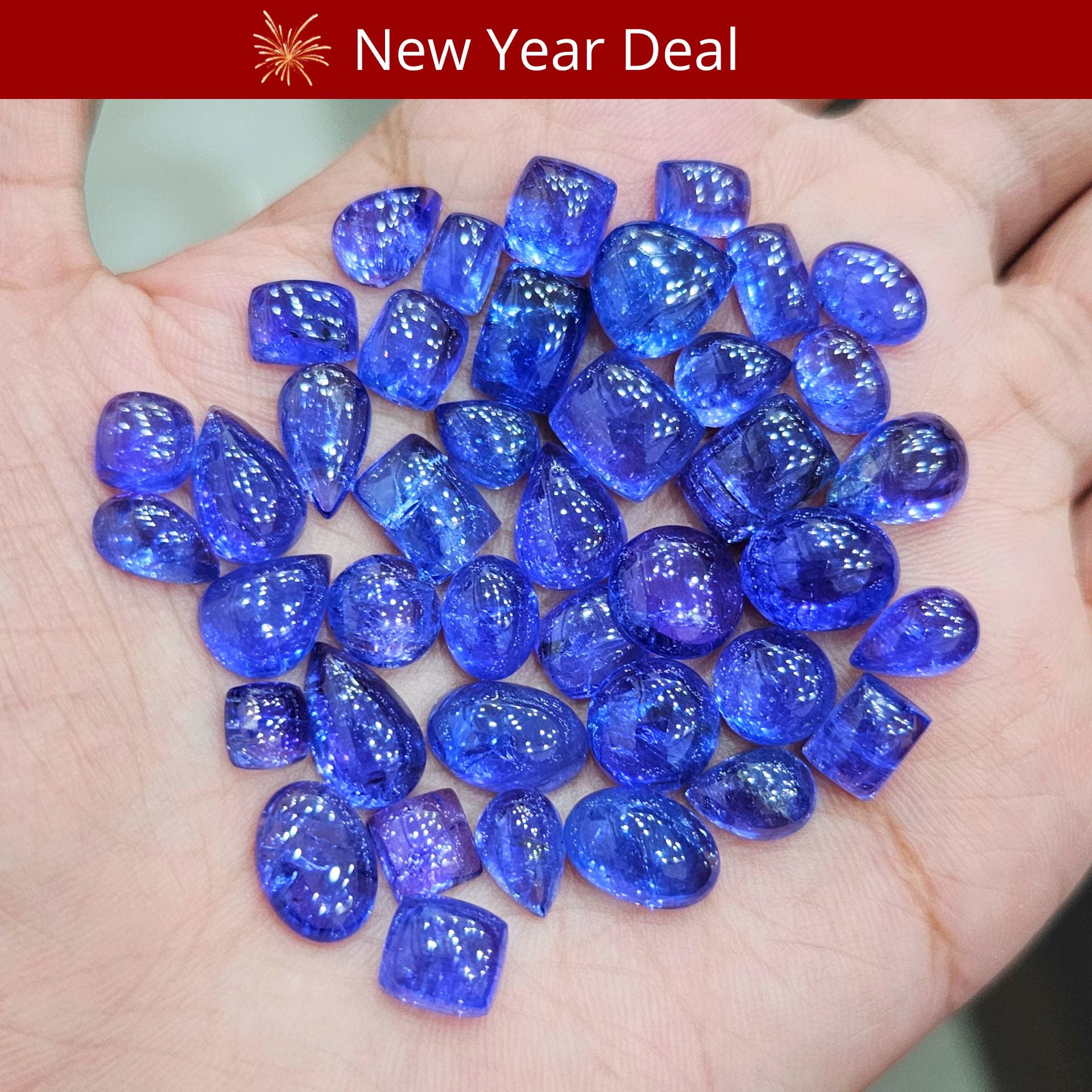 Natural Tanzanite Cabochons | 10mm sizes | Choose your shape - The LabradoriteKing