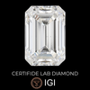 Lab Diamond Emerald Cut | EX Cut | VS2  | E Color | IGI Certified with Engraving - The LabradoriteKing
