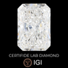 Lab Diamond Radiant Cut | EX Cut | VS2  | D Color | IGI Certified with Engraving - The LabradoriteKing