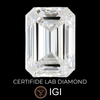 Lab Diamond Emerald Cut | EX Cut | VVS2  | E Color | IGI Certified with Engraving - The LabradoriteKing