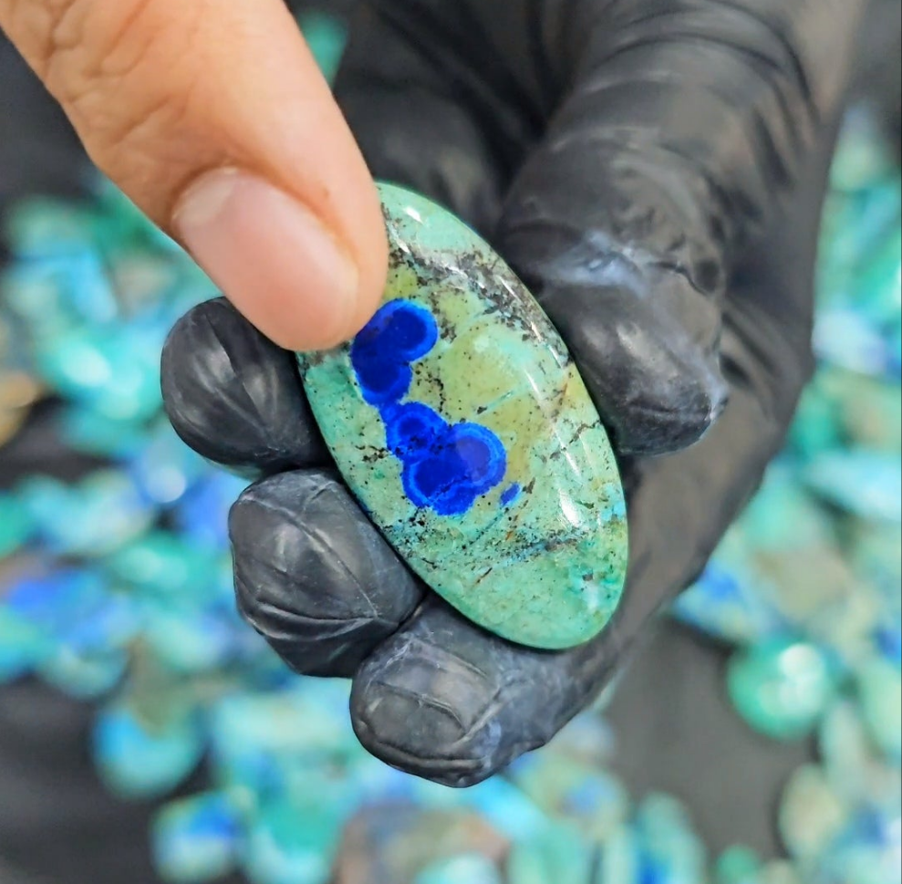 100 Grams Bluebird Azurite Malachite | 15-30mm sizes | 10-15Pcs