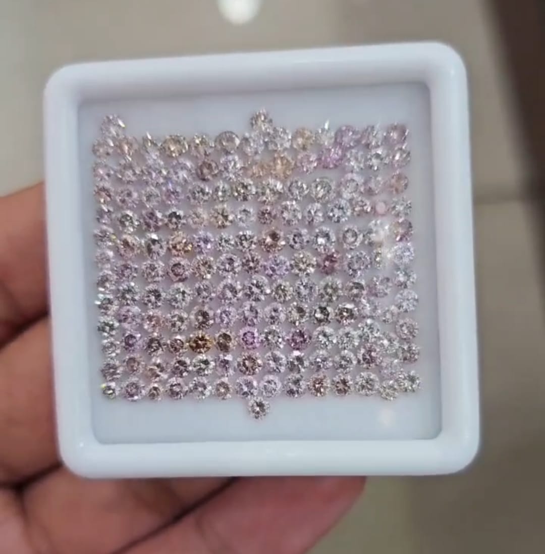 Pastel Pink Natural Diamond Rounds 14.30 cts