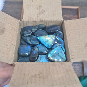 50 Pcs Blue Labradorite cabochons from Africa | 20-50mm - The LabradoriteKing