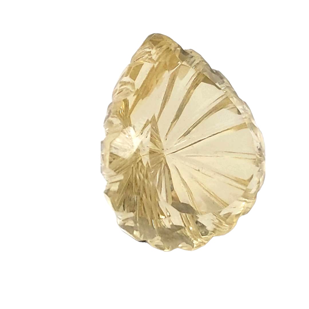 1 Pieces Natural Citrine Carved Trillion Shape | Size:28x27mm - The LabradoriteKing