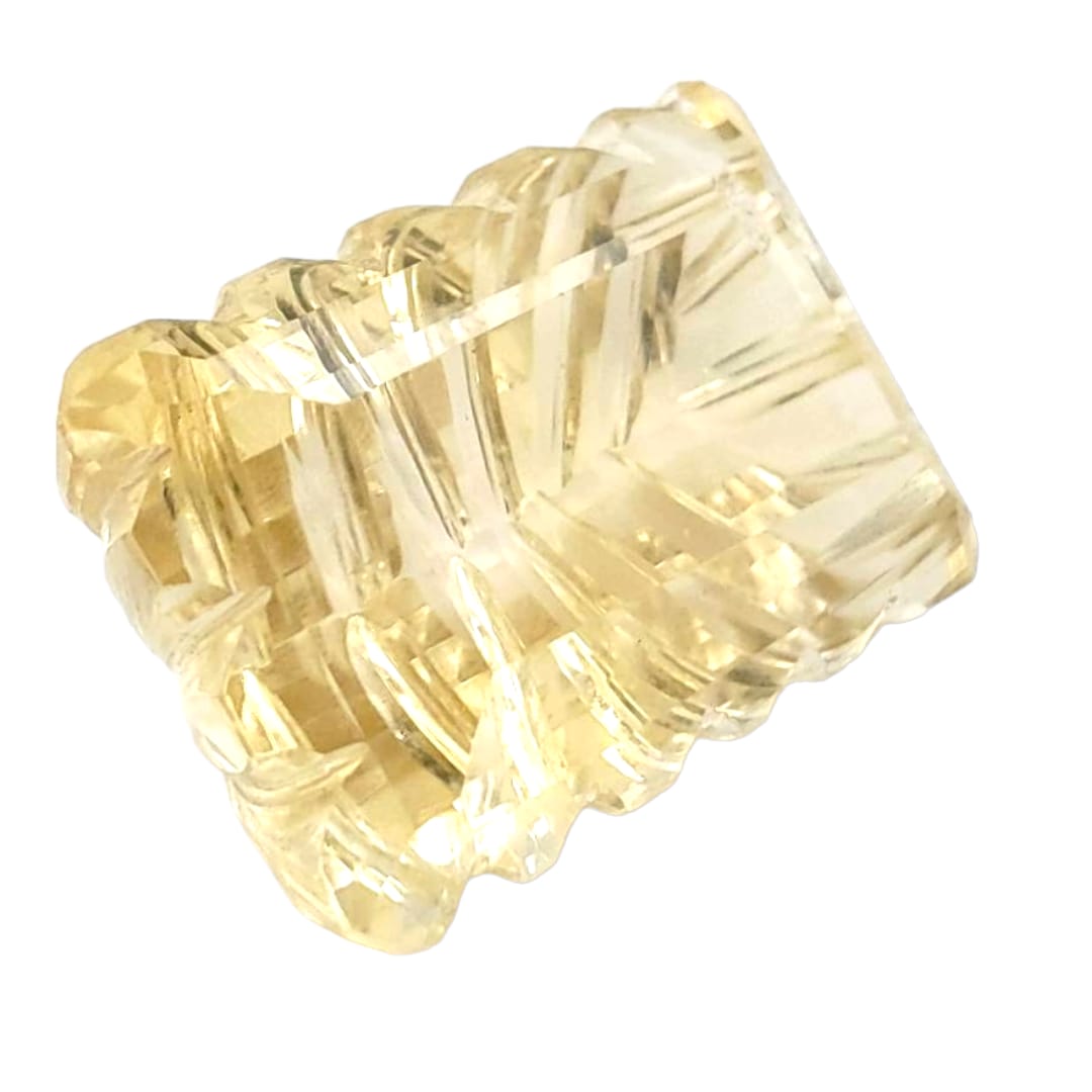 1 Pieces Natural Citrine Carved Rectangle Shape | Size:33x21mm - The LabradoriteKing